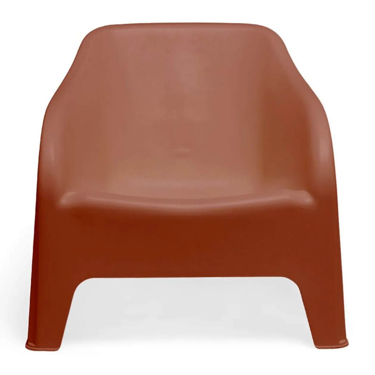 Fauteuil de jardin Gary plastique rouge terracotta 79x76,5xH70cm