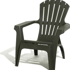 Fauteuil de jardin Relax plastique gris 86x75xH86cm