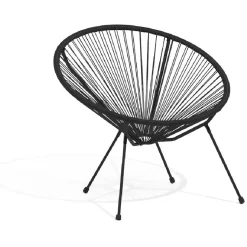 Fauteuil de jardin Urban filaire noir 85xH83x72cm