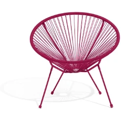 Fauteuil de jardin Urban filaire rouge 85x72xH83cm < Gifi New