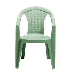 Fauteuil de jardin Viva monobloc plastique tressé vert 56x53xH80cm < Gifi Best