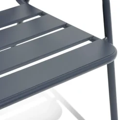 Fauteuil d'extérieur Fun acier gris ardoise 68x71xH76cm