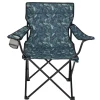 Fauteuil pêcheur avec porte-boisson motif feuillage exotique L50xP50xH80cm