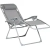 Fauteuil relax inclinable avec têtière gris < Gifi Online