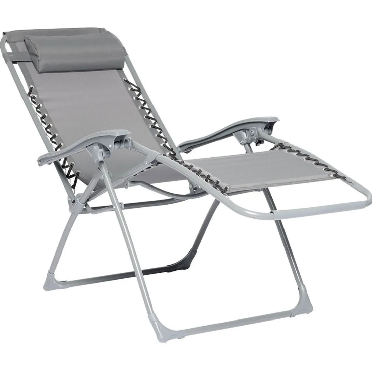 Fauteuil relax inclinable avec têtière gris < Gifi Online