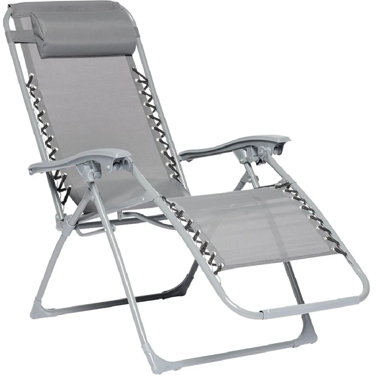Fauteuil relax inclinable avec têtière gris < Gifi Online
