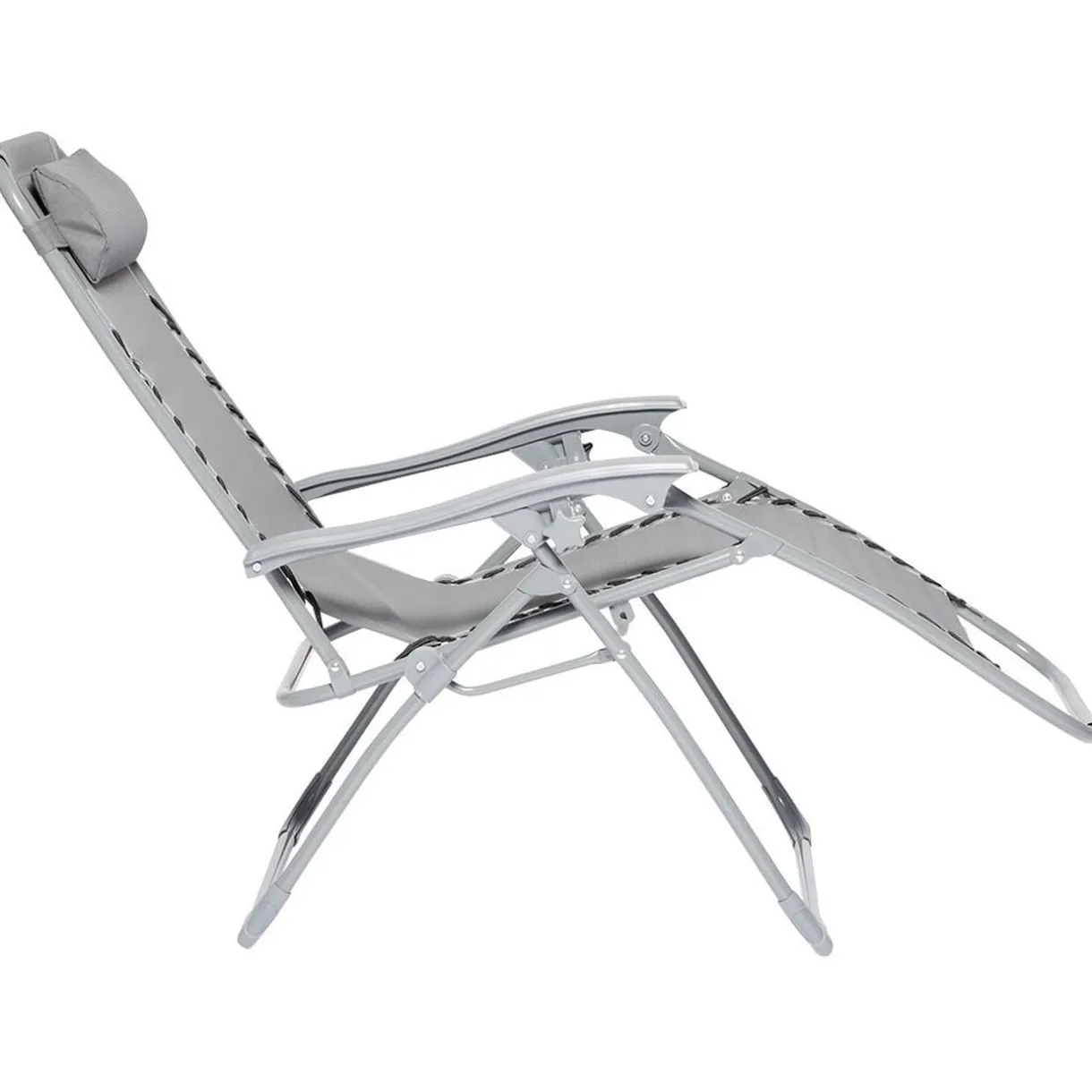 Fauteuil relax inclinable avec têtière gris < Gifi Online