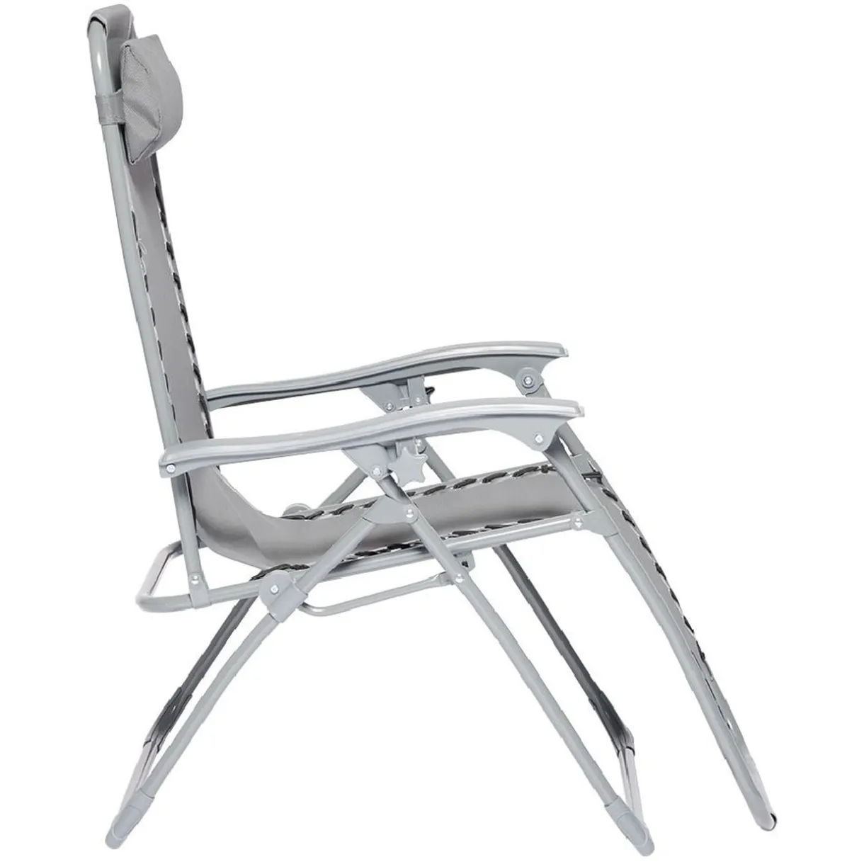 Fauteuil relax inclinable avec têtière gris < Gifi Online