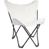 Fauteuil relax Noa pliable beige L60xP78xH86cm