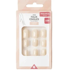 Faux ongles autocollants à presser x24 (5 modèles)