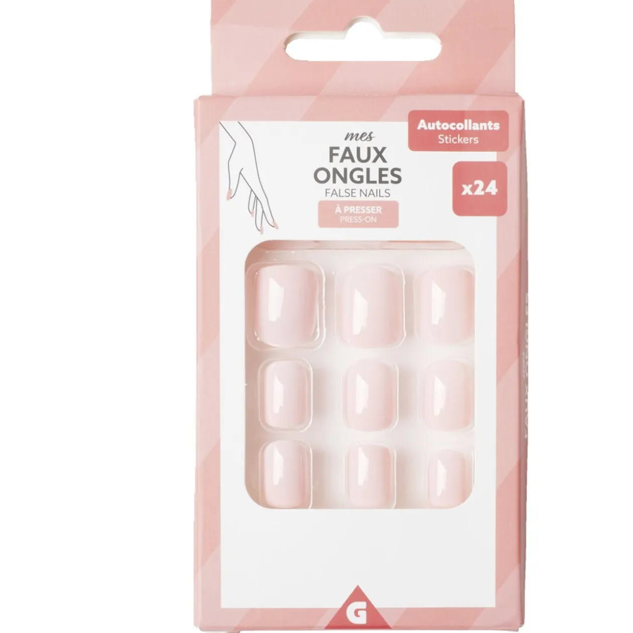 Faux ongles autocollants à presser x24 (5 modèles)