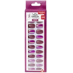 Faux ongles x24 adhésifs < Gifi Online