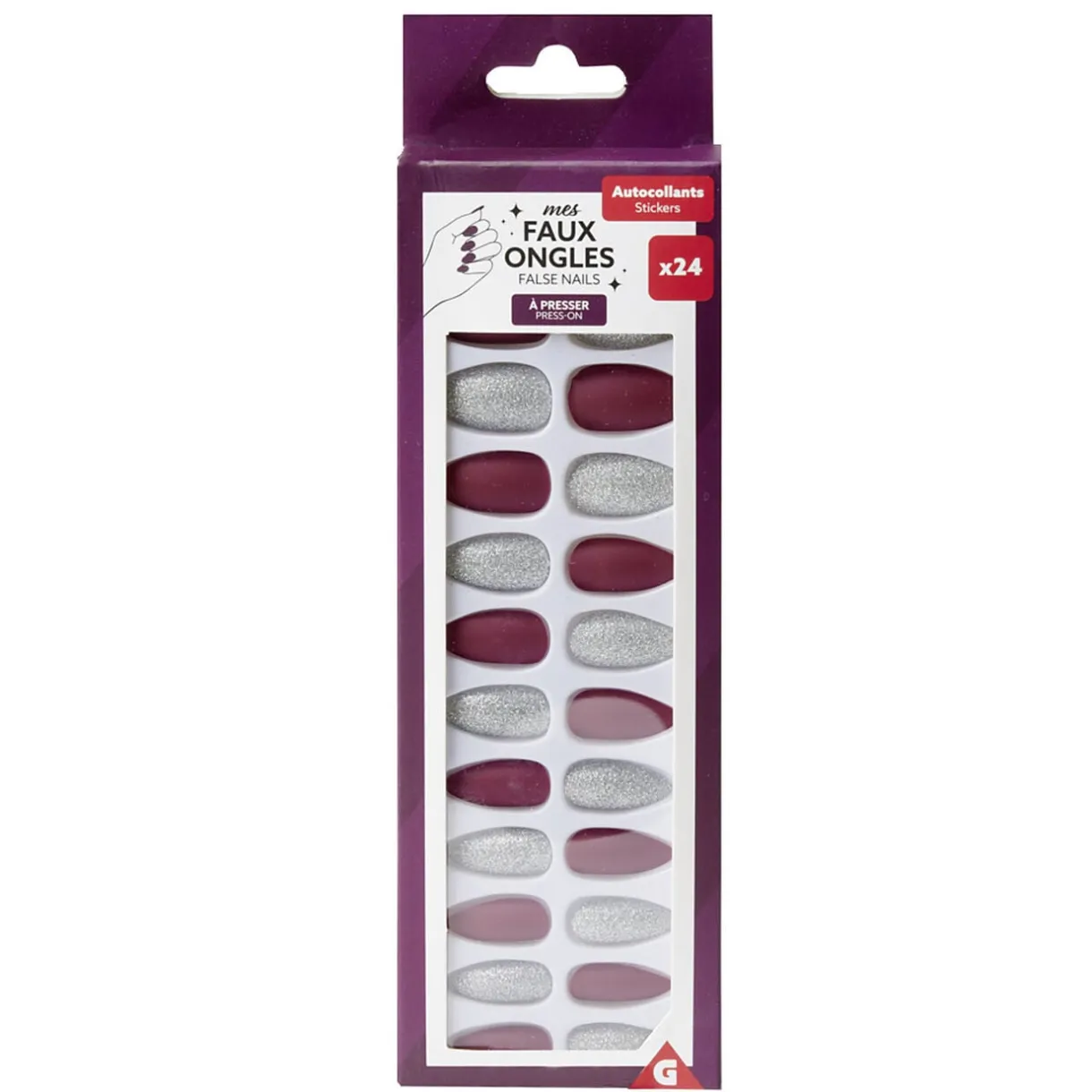 Faux ongles x24 adhésifs < Gifi Online