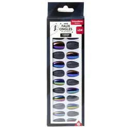 Faux ongles x24 adhésifs < Gifi Online