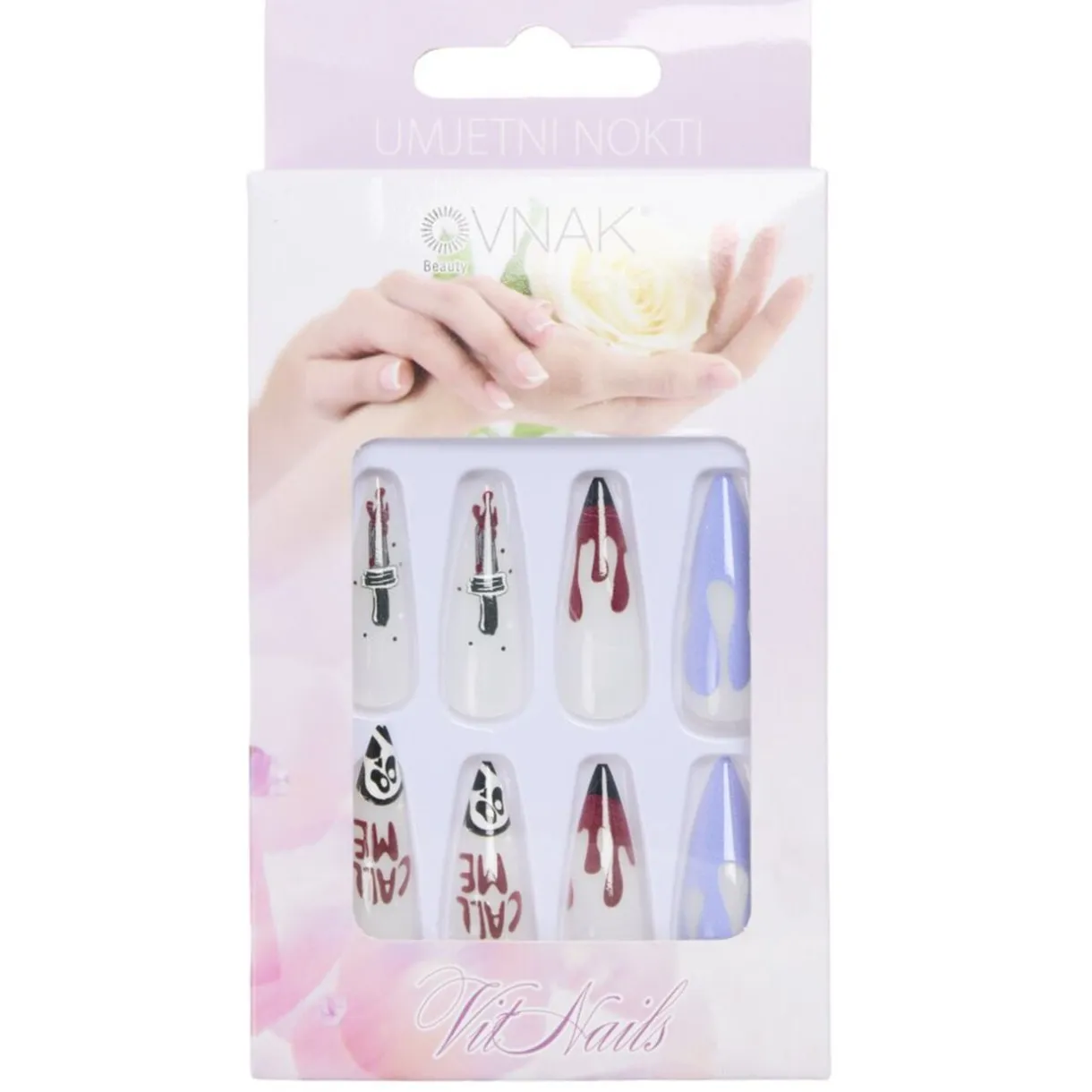Faux ongles x24 Halloween femme pointus et phosphorescent (2 modèles) < Gifi Hot