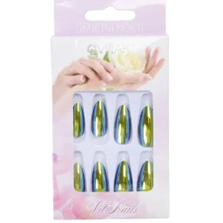 Faux ongles x24 Halloween femme ronds et irridescents (2 modèles)