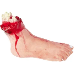 Faux pied sanglant en plastique