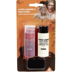 Faux sang liquide + latex liquide 20 ml x2