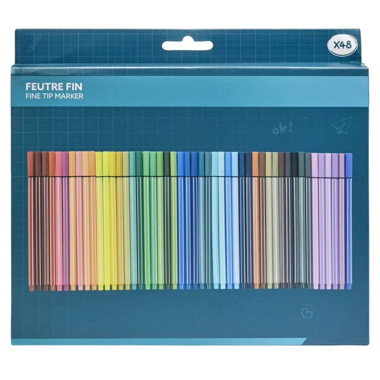 Feutres fins x48 palette multicolore < Gifi Sale