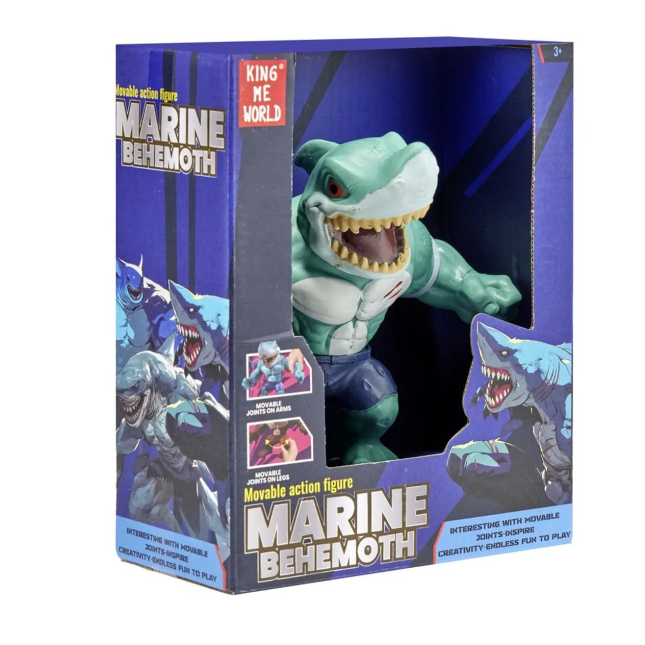 Figurine articulée requin ou dinosaure (4 modèles)