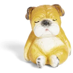 Figurine chiot endormi plastique gris H.6,5cm < Gifi Hot