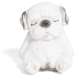 Figurine chiot endormi plastique gris H.6,5cm < Gifi Hot