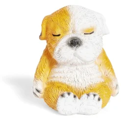 Figurine chiot endormi plastique gris H.6,5cm < Gifi Hot