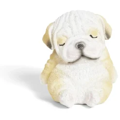 Figurine chiot endormi plastique gris H.6,5cm < Gifi Hot