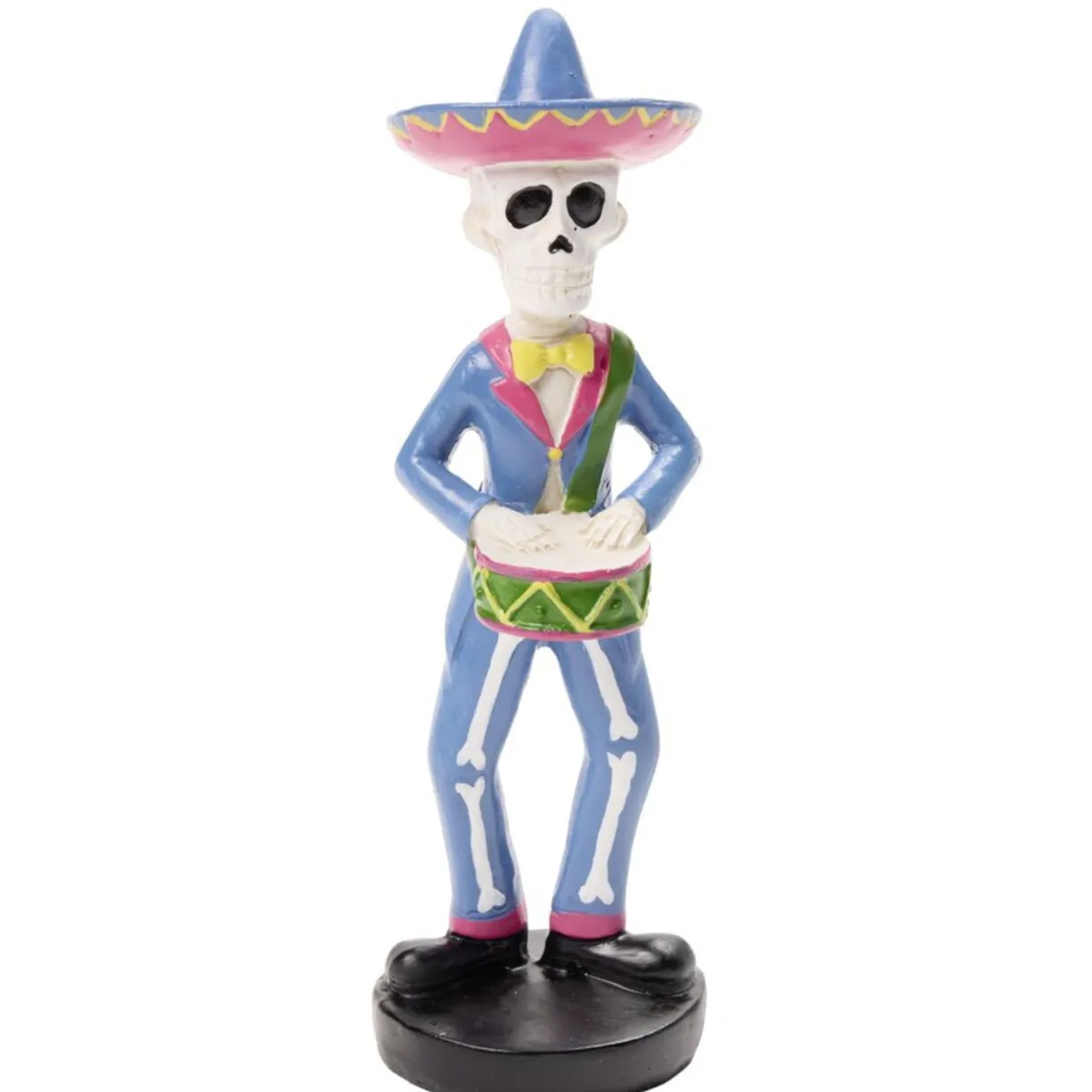 Figurine couple mexicain Halloween Calavera résine Ø5,5xH16,5cm (2 modèles) < Gifi Best
