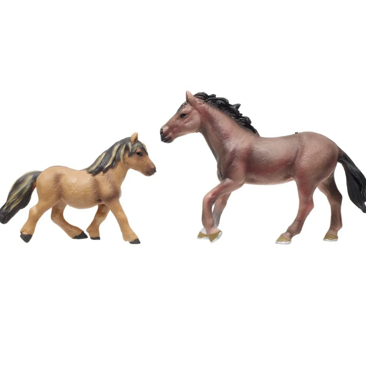 Figurine jument avec son poulain animaux plastique vert 10x3xH9,5cm < Gifi Discount