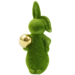 Figurine mousse lapin en gazon vert H6,5cm (3 modèles)