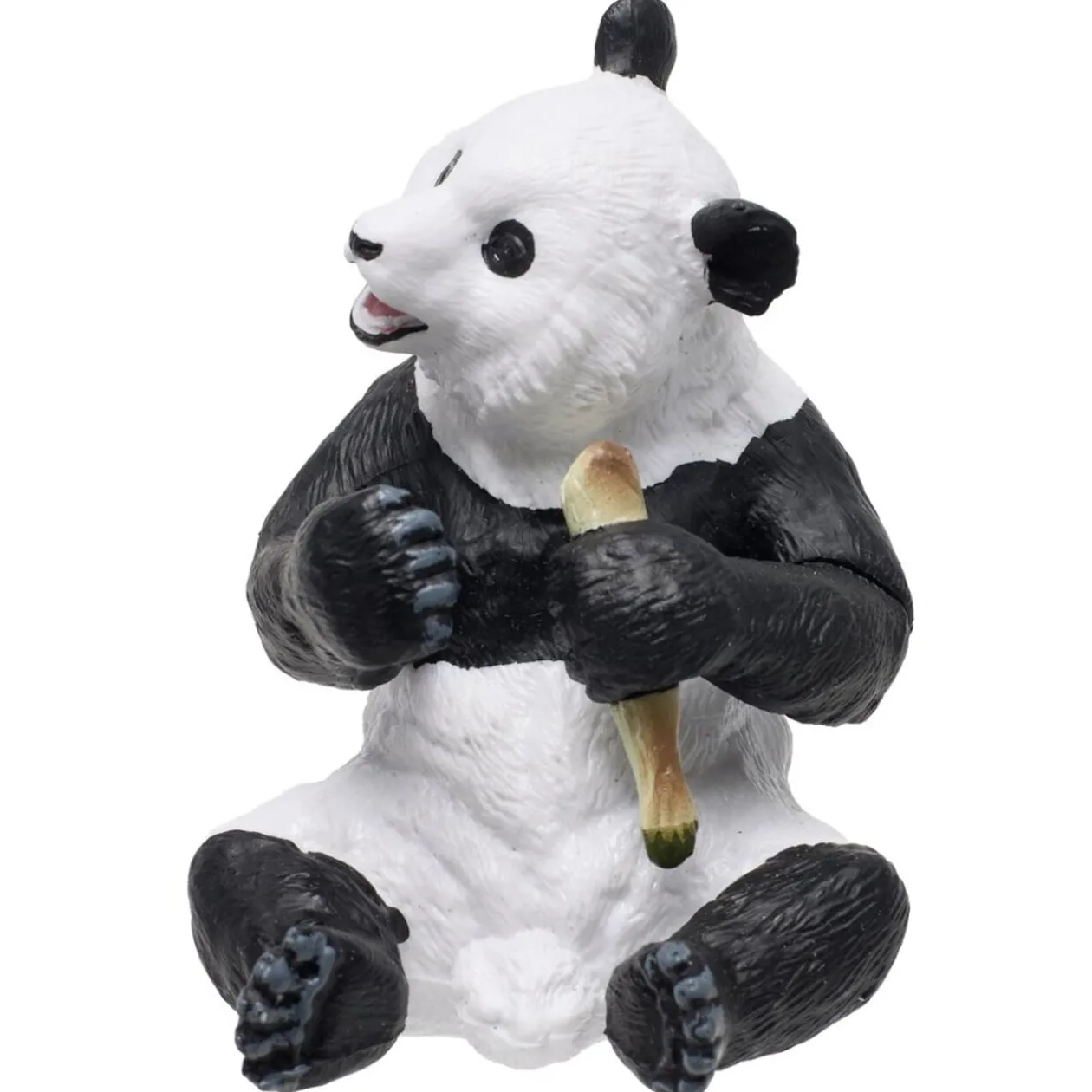 Figurine panda plastique noir et blanc 4,5x5xH8cm