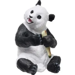 Figurine panda plastique noir et blanc 4,5x5xH8cm