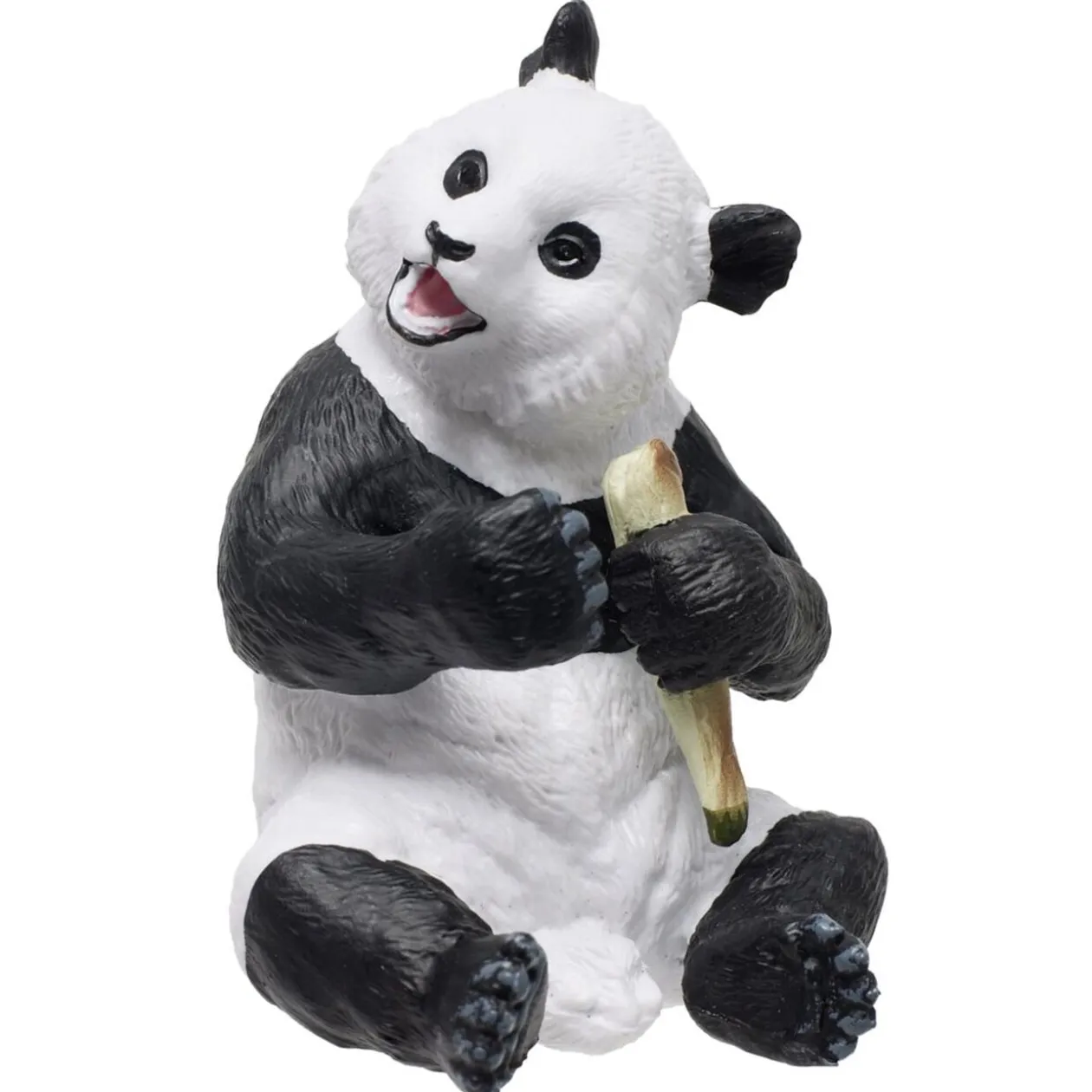 Figurine panda plastique noir et blanc 4,5x5xH8cm