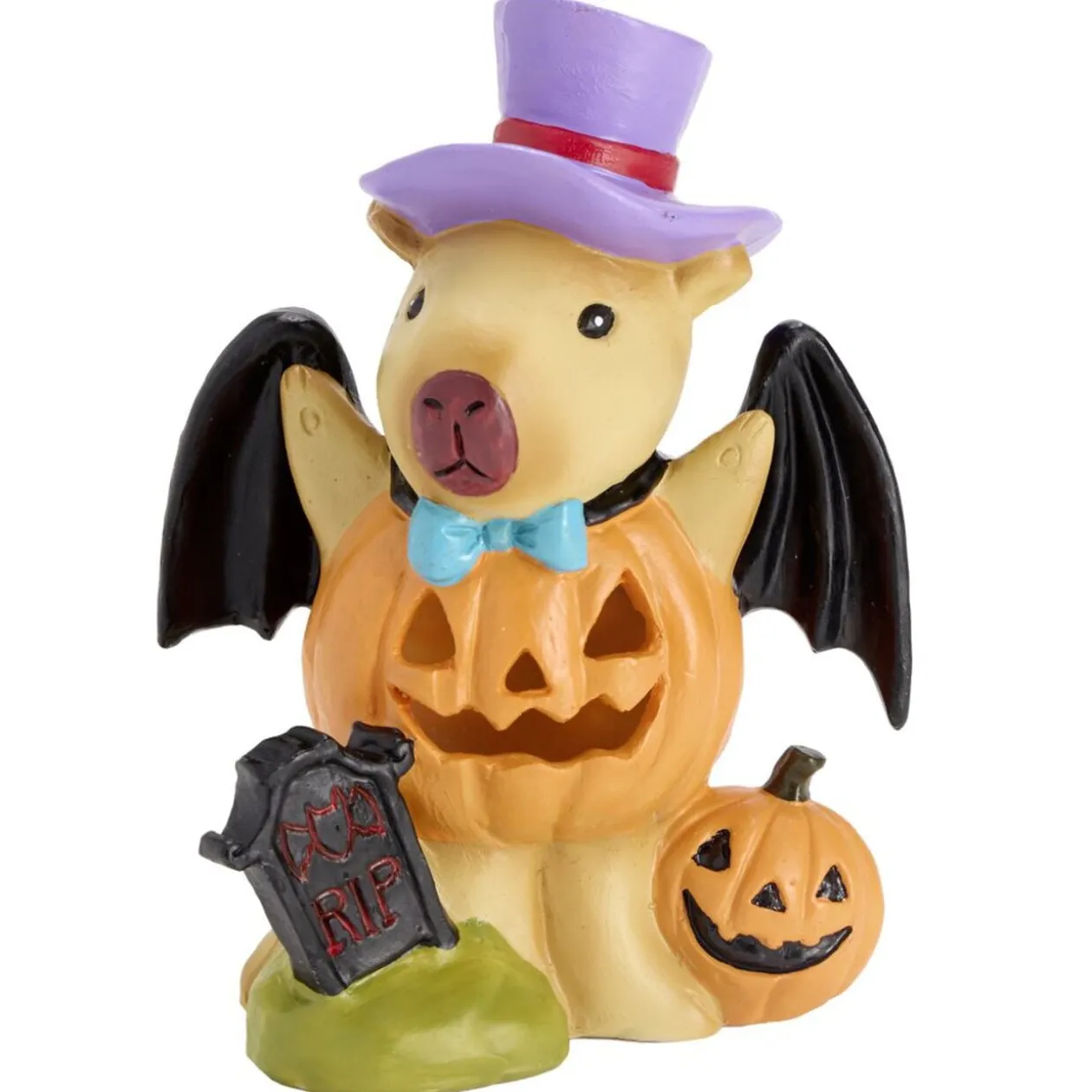 Figurine à poser Halloween LED capybara sorcier en résine H17,5cm (2 modèles)