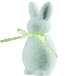 Figurine à poser lapin en mousse et velours pastel H10cm (4 modèles) < Gifi Outlet