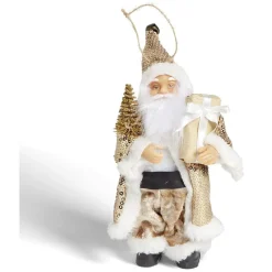Figurine Père Noël doré et blanc H18cm < Gifi New