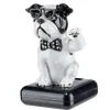 Figurine solaire dansante bulldog chic noir et blanc H10cm < Gifi Best