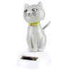 Figurine solaire dansante chat assis H10cm (3 modèles)