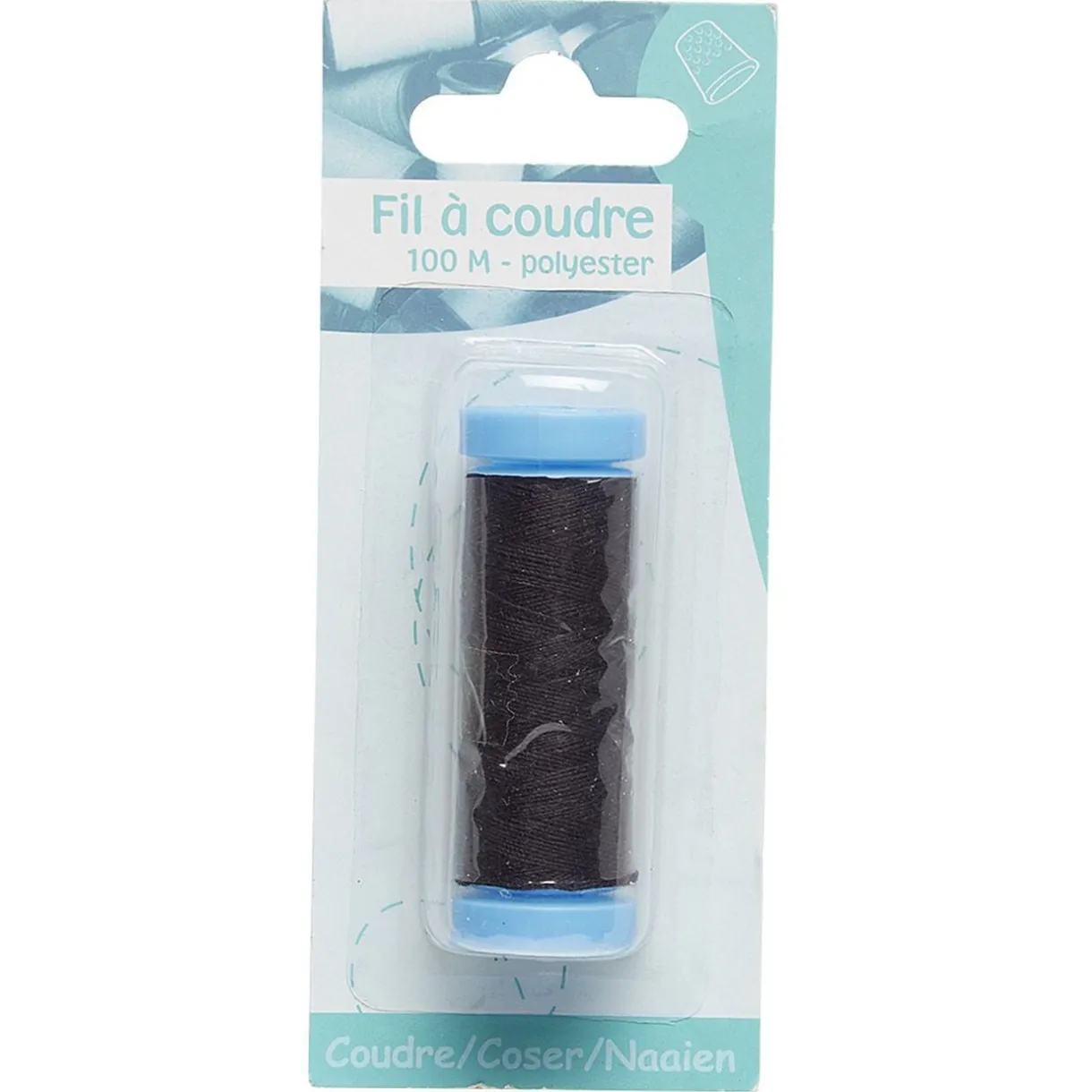 Fil à coudre polyester noir 100 m < Gifi Online