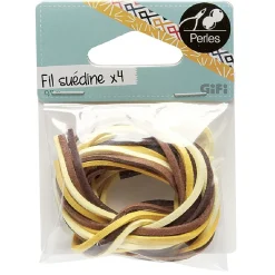 Fils suédine X4 Naturel L0,9M