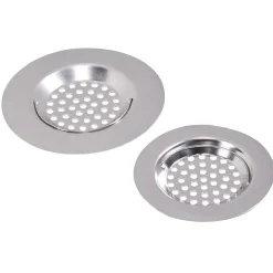 Filtre évier métal gris x2