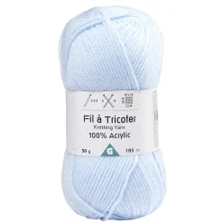 Fil à tricoter acrylique 50g bleu ciel