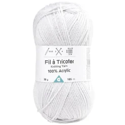 Fil à tricoter acrylique 50g gris clair < Gifi Best