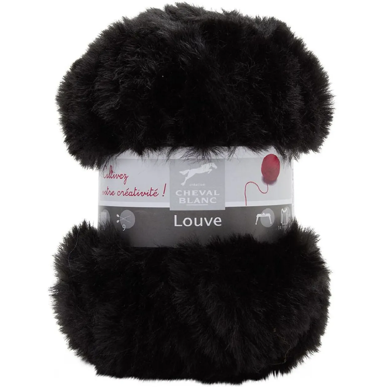 Fil à tricoter Louve noir 50 g