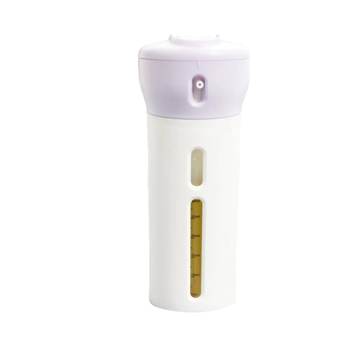 Flacon de voyage distributeur 4en1 bouchon pivotant