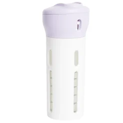 Flacon de voyage distributeur 4en1 bouchon pivotant