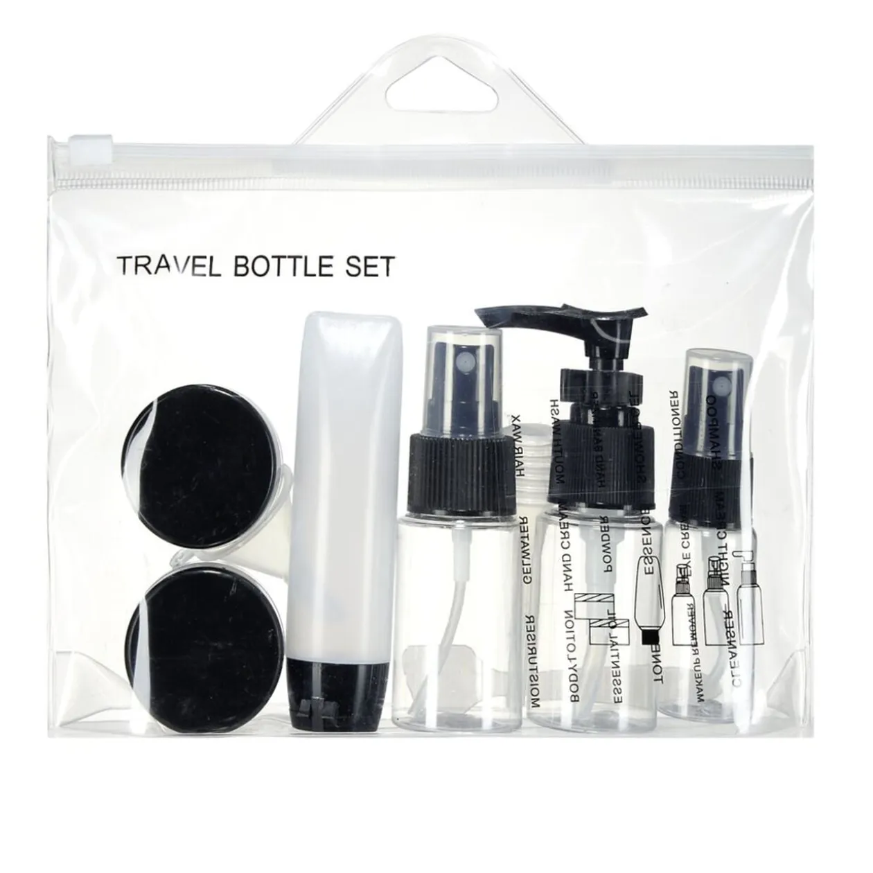 Flacon de voyage kit 9 pièces (3 modèles)