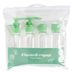 Flacon de voyage 4x80ml plastique (4 modèles)