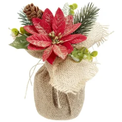 Fleur artificielle de Noël poinsettia (2 modèles)
